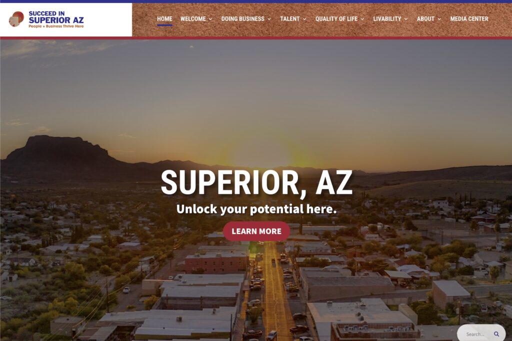 Succeed in Superior, AZ Website Wins 2025 Golden Prospector Award of Merit