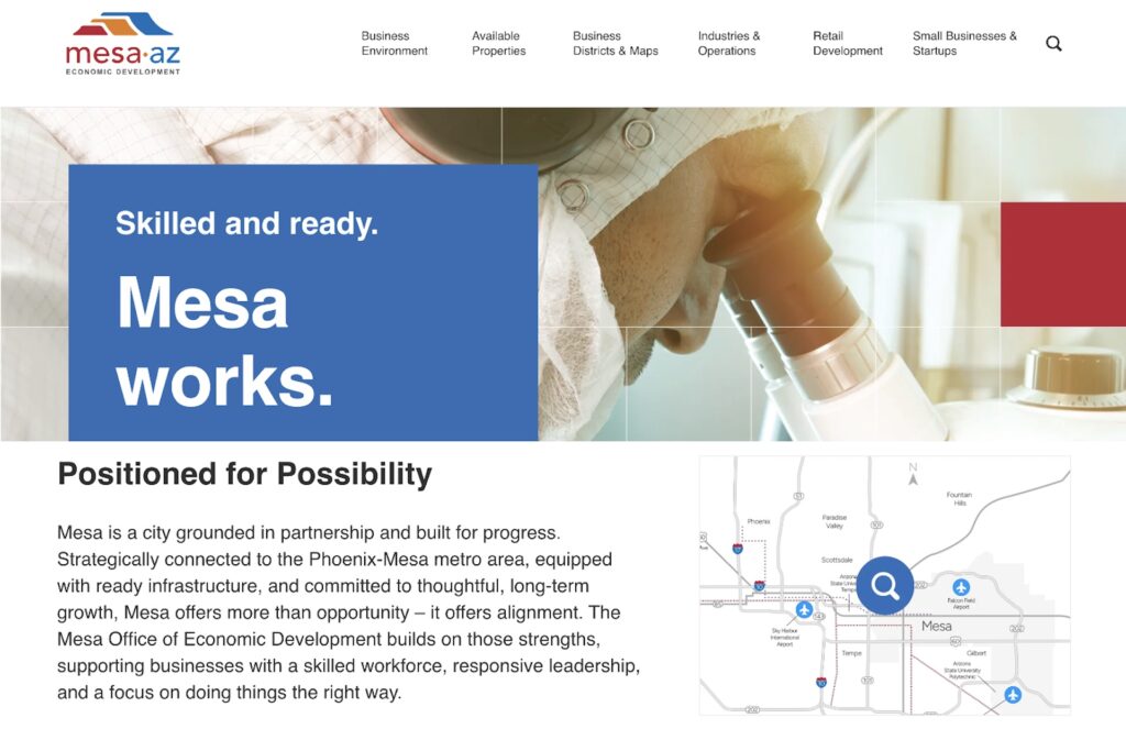 Mesa OED Launches Refreshed Website